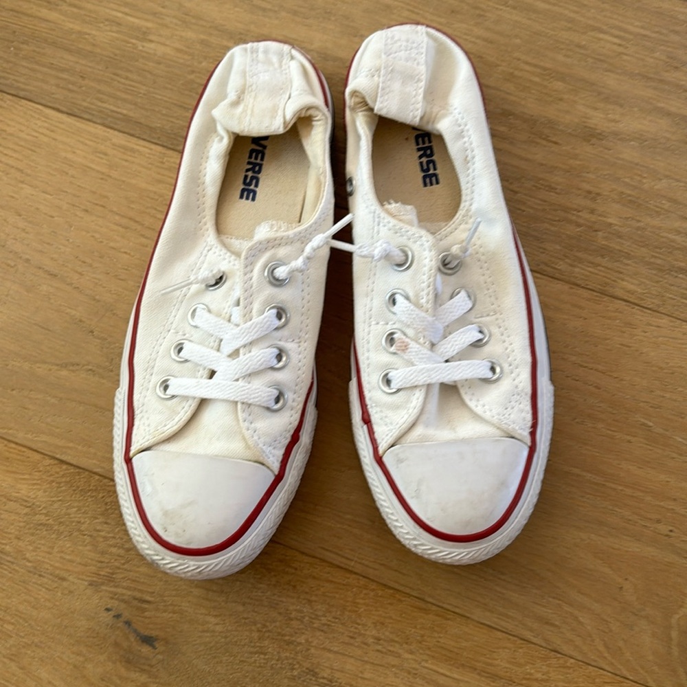 White converse size 6.5 women